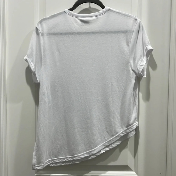 Gymshark White Essential Asymmetrical Side-tie tee Sz S - Picture 5 of 5